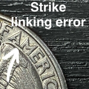 1994-D Washington Quarter RARE "A-M" Linking Error & Indent on Revers w/ Video